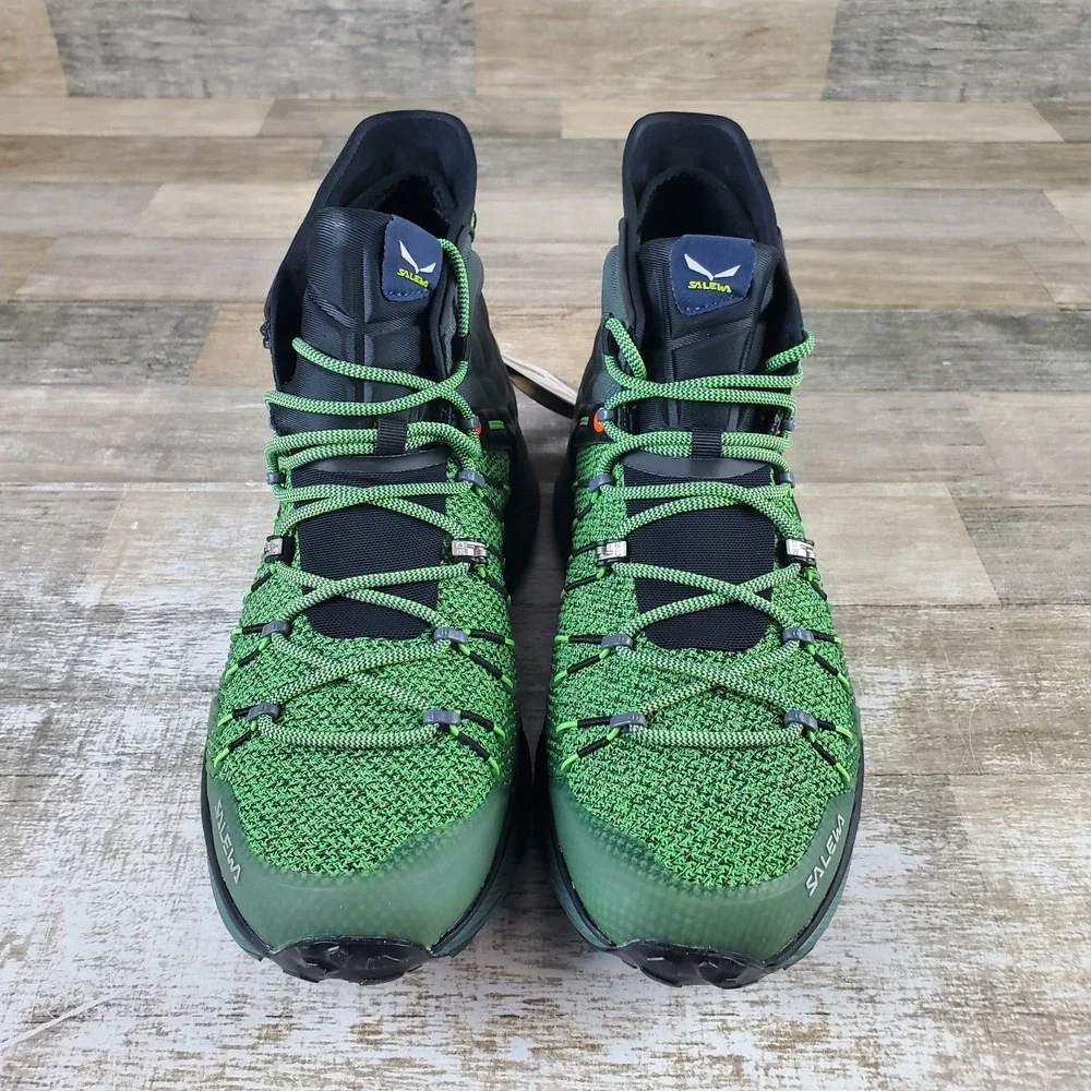 Salewa Dropline Mens Hiking Boots Sz 8.5 Raw Green Pale Frog Lace Up Waterproof